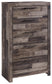 Derekson Twin Panel Bed with Mirrored Dresser, Chest and Nightstand